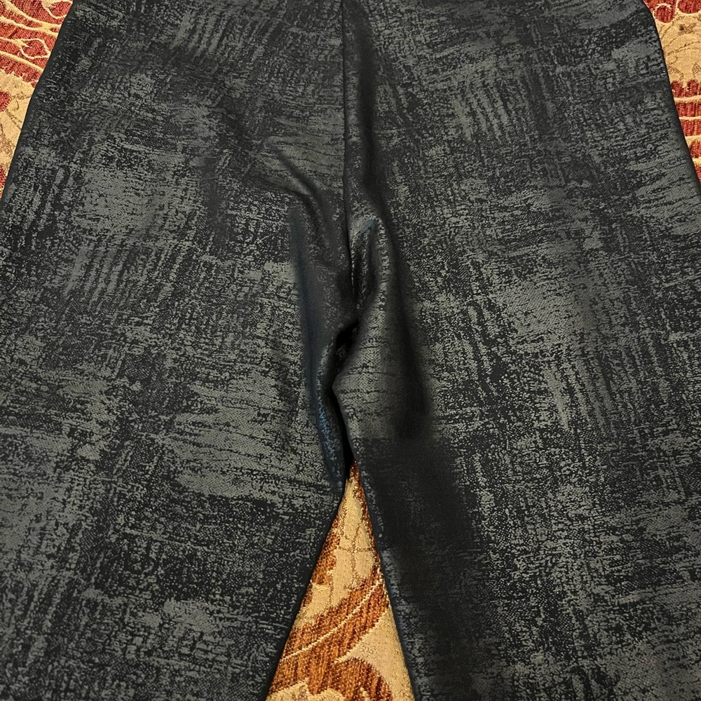 Calvin Klein Power Stretch Pants Black with tone on tone pattern some Sheen